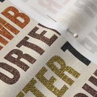 Beer Typography on Camel Linen - large scale
