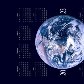 The Blue Marble 2023 calendar