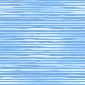 Nautical Nursery Wave Stripes in Blue