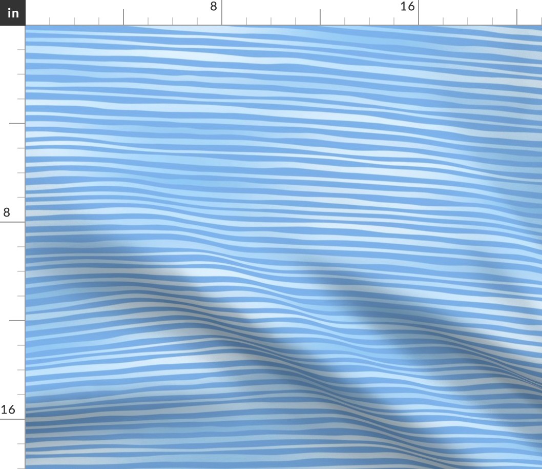 Nautical Nursery Wave Stripes in Blue