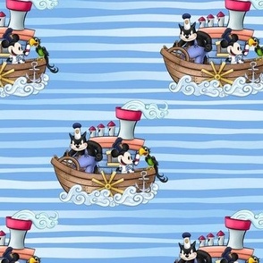 Bigger Steamboat Willie Ship Nautical Nursery