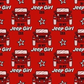 Small In My Jeep Girl Era Red