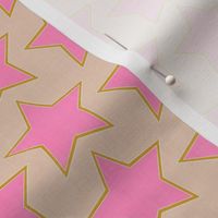 Groovy Pink Stars (beige) 7" small