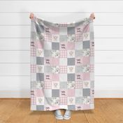 pink pig patchwork - little lady