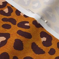 Animalier-Leopard Print-Dk. Brown & Fawn On BurntOrange