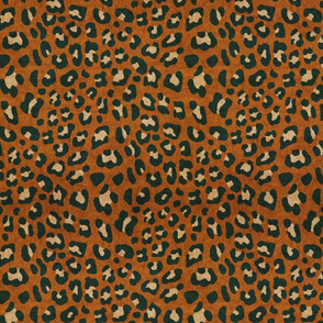 Animalier-Leopard Print-Black & Tan On Brown