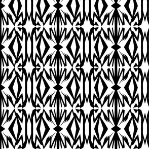 Geometric explosion Paper cut black and white