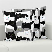 Fat Cats Watching You - 15 inch