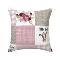 little lady cow patchwork - burgundy blush