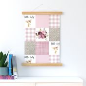 little lady fawn patchwork - burgundy blush