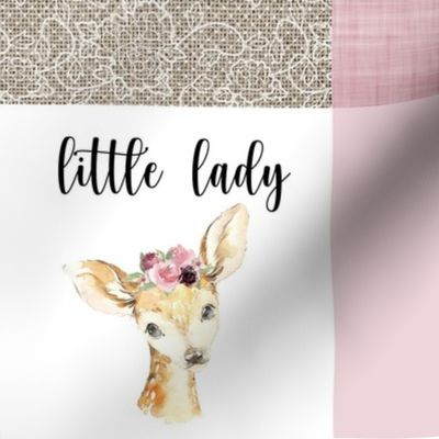 little lady fawn patchwork - burgundy blush