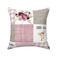little lady fawn patchwork - burgundy blush