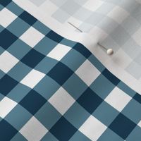 Dark Blue & White Gingham Plaid