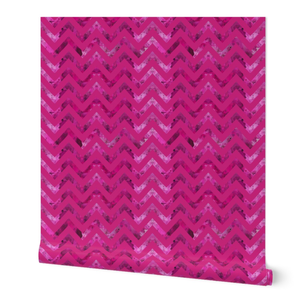 watercolor chevron hot pink and pink