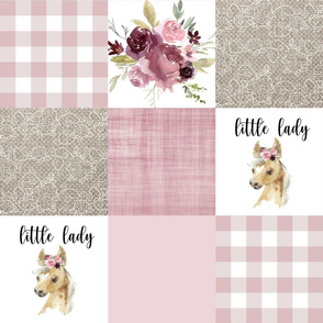 little lady horse - burgundy blush