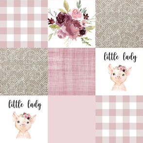 little lady pig - burgundy blush