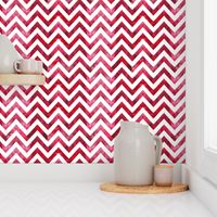 watercolor chevron red white