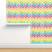 watercolor chevron rainbow larger scale