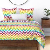 watercolor chevron rainbow larger scale