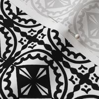 Tribal Black and White Tile