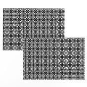 Tribal Black and White Tile