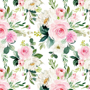 karolina watercolor rose floral - pink