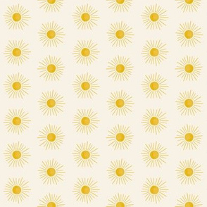 Sunshines - Yellow on Cream (small scale)