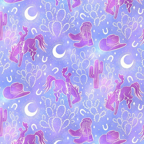 Cowboys and Cacti - large - cosmic lavender
