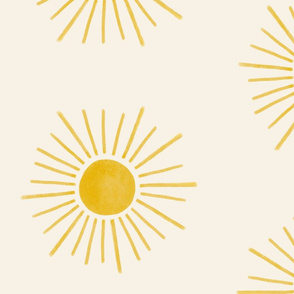 Sunshines - Yellow on Cream (jumbo scale)