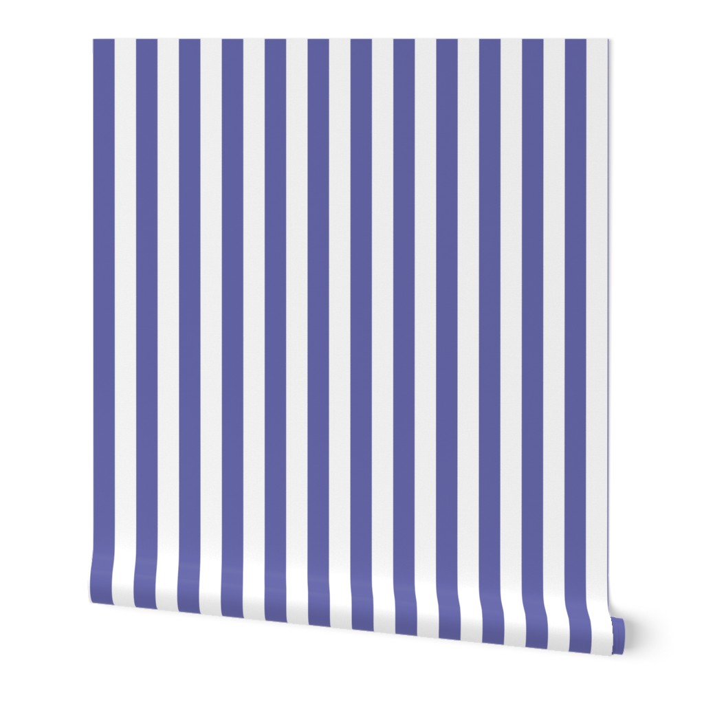 Very Peri purple and white one inch stripes - vertical
