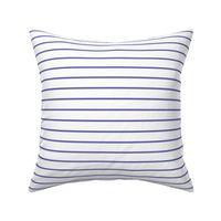 White with narrow Veri Peri purple stripes - horizontal 