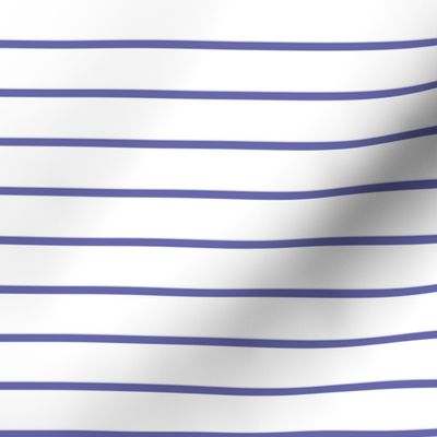 White with narrow Veri Peri purple stripes - horizontal 