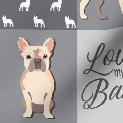 French Bulldog  blanket Dog Fabric