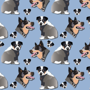 Australian Cattle Dog Pups Dog fabric