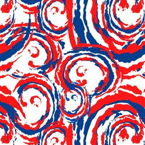 Blue and Red Swirl Dye Paint