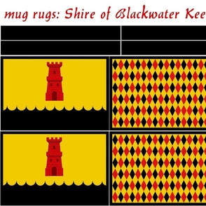 mug rugs: Shire of Blackwater Keep (SCA)