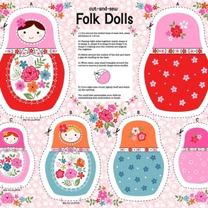Folk dolls cut and sew