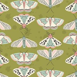 Pastell Moths Green by DEINKI