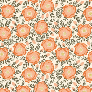 Spring Blooms Coral by DEINKI