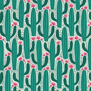 Small | Cactus Country | Bold Teal & Hot Pink
