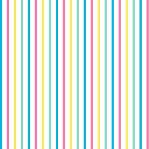 (small scale) summer stripes - multi bright - LAD21
