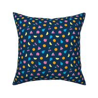 (small scale) fruit - summer fruit on dark blue - LAD21