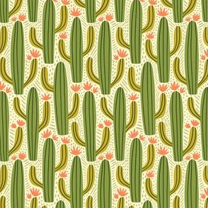 Small | Cactus Country | Saguaro Green and Earthy Coral