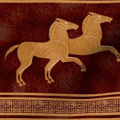Custom Greek Horse Stripe on Maroon
