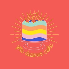 You Deserve Cake Embroidery