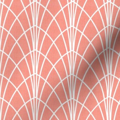 Arcada - Modern Geometric Textured Coral Pink Regular Scale