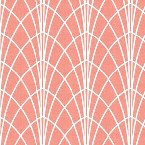 Arcada - Modern Geometric Textured Coral Pink Regular Scale