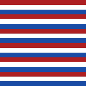 1" Horizontal Patriotic Stripe