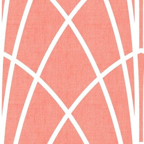 Arcada - Modern Geometric Textured Coral Pink Jumbo Scale