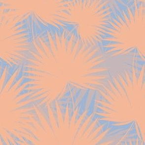 Smaller Scale - Sabal Palm Toss in Rose Quartz + Blue